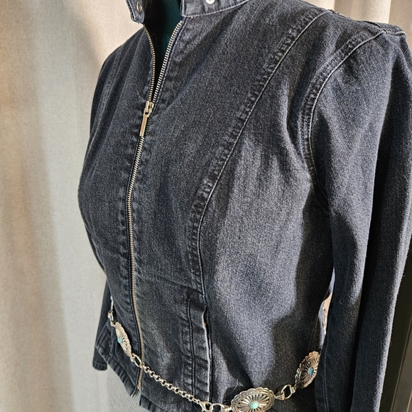 Ralph Lauren Black and Multicolor Jean Jacket (14) - Picture 2 of 3